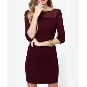 BB Dakota Jada Burgundy Dress